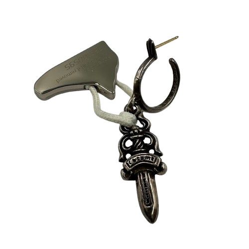 CHROME HEARTS フープピアス 片耳用 ⚠️キャッチ無し⚠️ CHROME HEARTS クロムハーツ ダガー フープピアス キャッチなし 鑑定