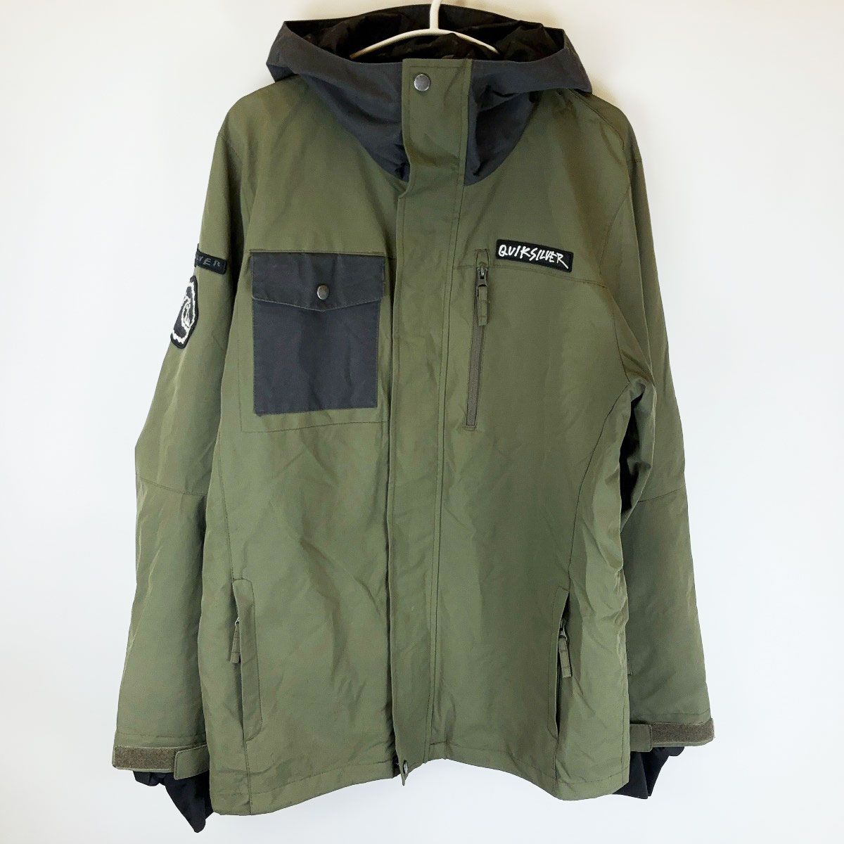 [上下セット] QUIKSILVER クイックシルバー MISSION SPECAIL ART ジャケット M カーキ /HIGH GARAGE パンツ L パンツ スノーボードウェア メンズ 上下セット] QUIKSILVER クイックシルバー MISSION SPECAIL ART