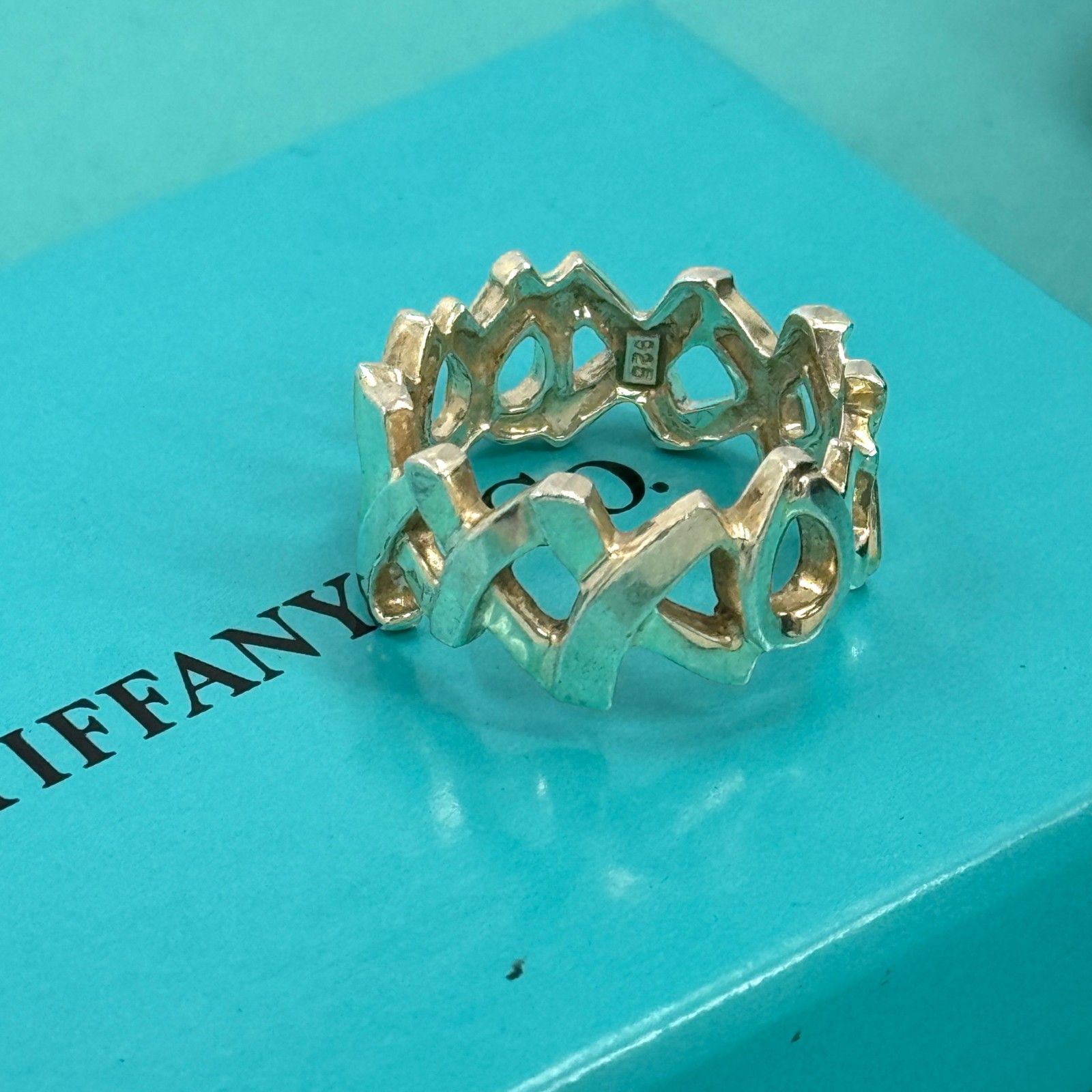 TIFFANY XOXO リング SV925 13号　メンズ　レディース　ラブ　キッス