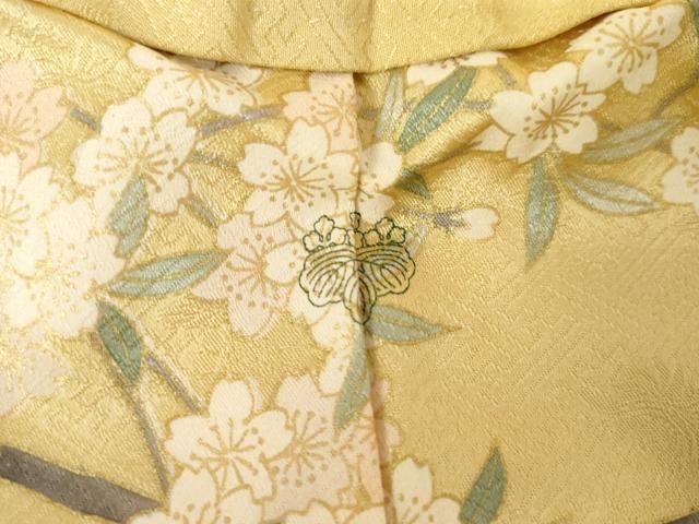 平和屋着物○訪問着 駒刺繍 枝垂れ桜文 暈し染め 金彩 正絹 逸品