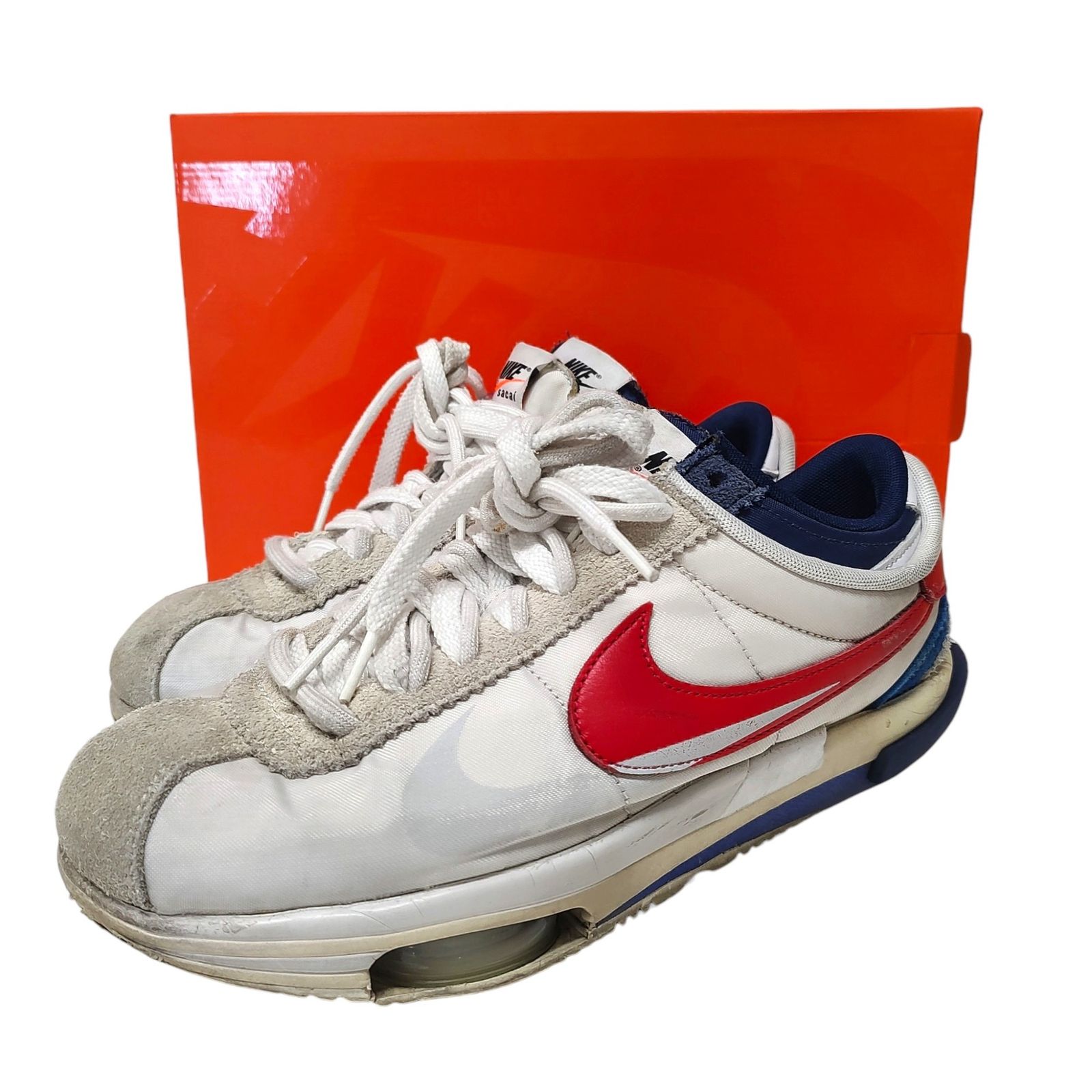 NIKE ナイキ × sacai サカイ Zoom Cortez White and University Red 