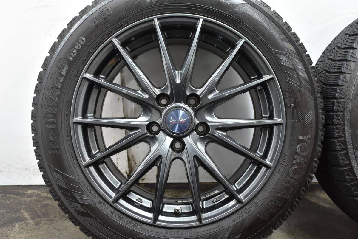 17インチ バリ溝 215/55R17 7J+48 114.3 オデッセイ 中古タイヤ 