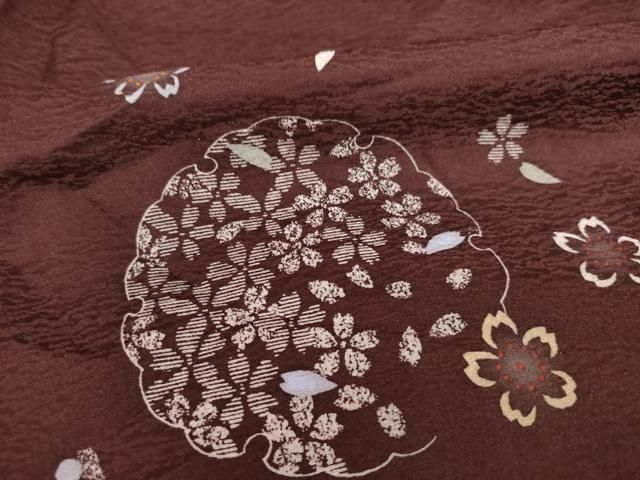 平和屋着物●訪問着　雪輪花文　暈し染め　銀彩　正絹　逸品　AABG4023ck 平和屋着物○訪問着 雪輪花文 暈し染め 銀彩 正絹 逸品 AABG4023ck