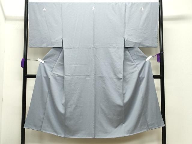 平和屋着物●男性　色紋付　紗綾型地紋　灰青色　正絹　逸品　CABC8314gh 平和屋着物○男性 色紋付 紗綾型地紋 灰青色 正絹 逸品 CABC8314gh