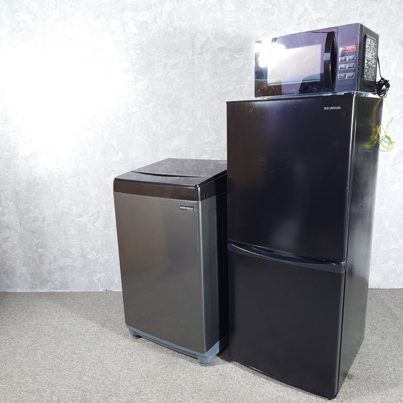 2021-2023年製】IRIS OHYAMA Haier 家電セット IAW-T605BL IRSD-14A-B 