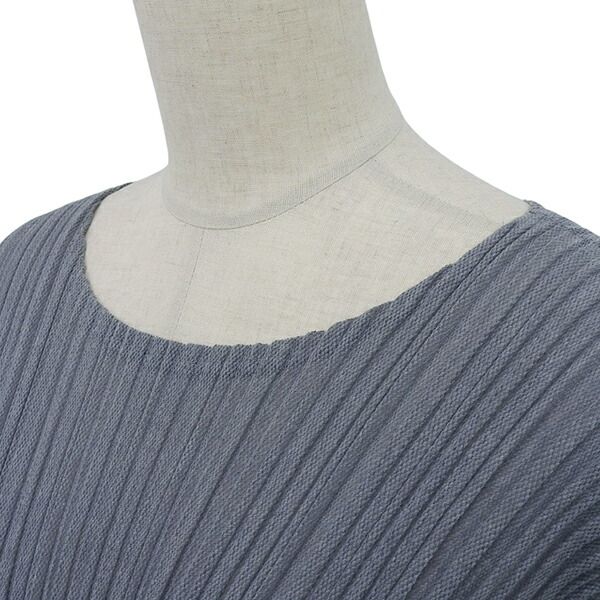 PLEATS PLEASE プリーツプリーズ ISSEY MIYAKE PP03-JK591 サイズ3 ポリエステル コットン ショート丈 7部袖 トップス レディース グレー YB0139 【中古】 PLEATS PLEASE プリーツプリーズ ISSEY MIYAKE PP03-JK591 サイズ3