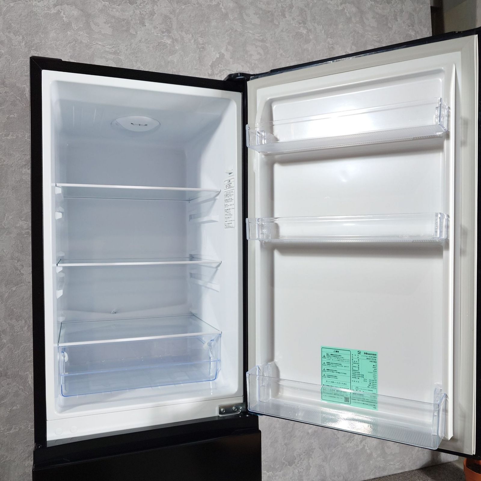 2024年製】Hisense ハイセンス HR-D1701B ノンフロン冷凍冷蔵庫 175L 