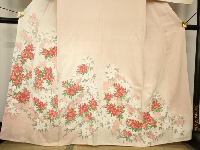 平和屋着物●訪問着　手描き　草花文　正絹　逸品　AABG4079ck 平和屋着物○訪問着 手描き 草花文 正絹 逸品 AABG4079ck - メルカリ