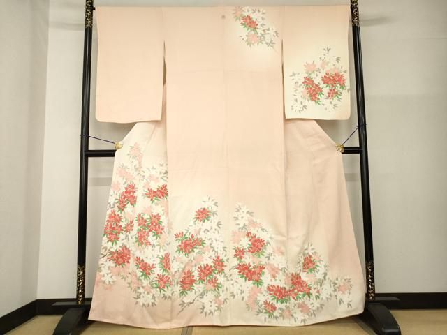 平和屋着物●訪問着　手描き　草花文　正絹　逸品　AABG4079ck 平和屋着物○訪問着 手描き 草花文 正絹 逸品 AABG4079ck - メルカリ