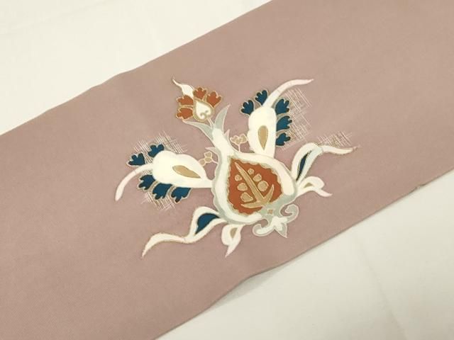 平和屋着物●塩瀬　九寸名古屋帯　花鳥文　金彩　正絹　逸品　CABE3675dy 平和屋着物○塩瀬 九寸名古屋帯 花鳥文 金彩 正絹 逸品 CABE3675dy