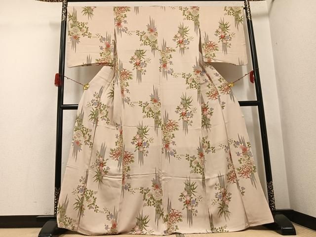 平和屋着物●上質な小紋　草花文　正絹　逸品　AABG9039ph 平和屋着物○上質な小紋 草花文 正絹 逸品 AABG9039ph - メルカリ
