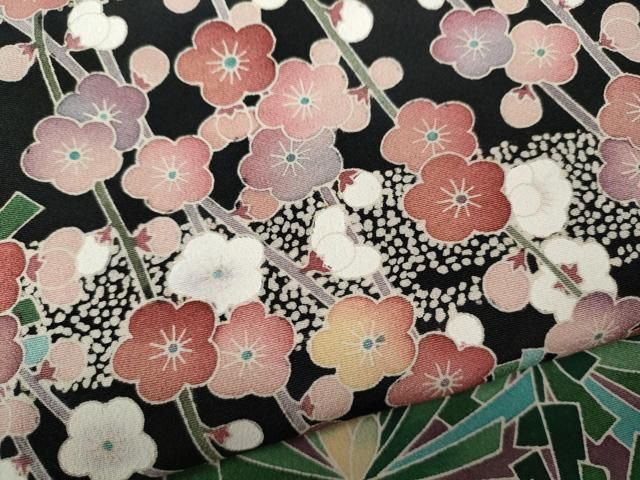 平和屋着物●豪華黒留袖　友禅　作家物　風景草花文　正絹　逸品　CABE6838ut 平和屋着物○豪華黒留袖 友禅 作家物 風景草花文 正絹 逸品 CABE6838ut