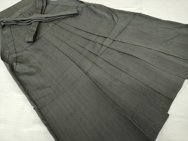 平和屋着物＊夏物　男性　行灯袴　縞　正絹　逸品　AABH2142ck