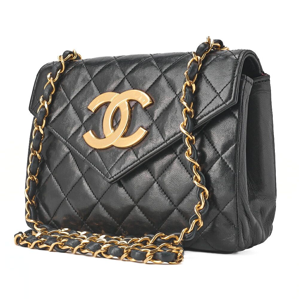 CHANEL シャネル マトラッセ デカココ Vフラップ シングル プッシュ
