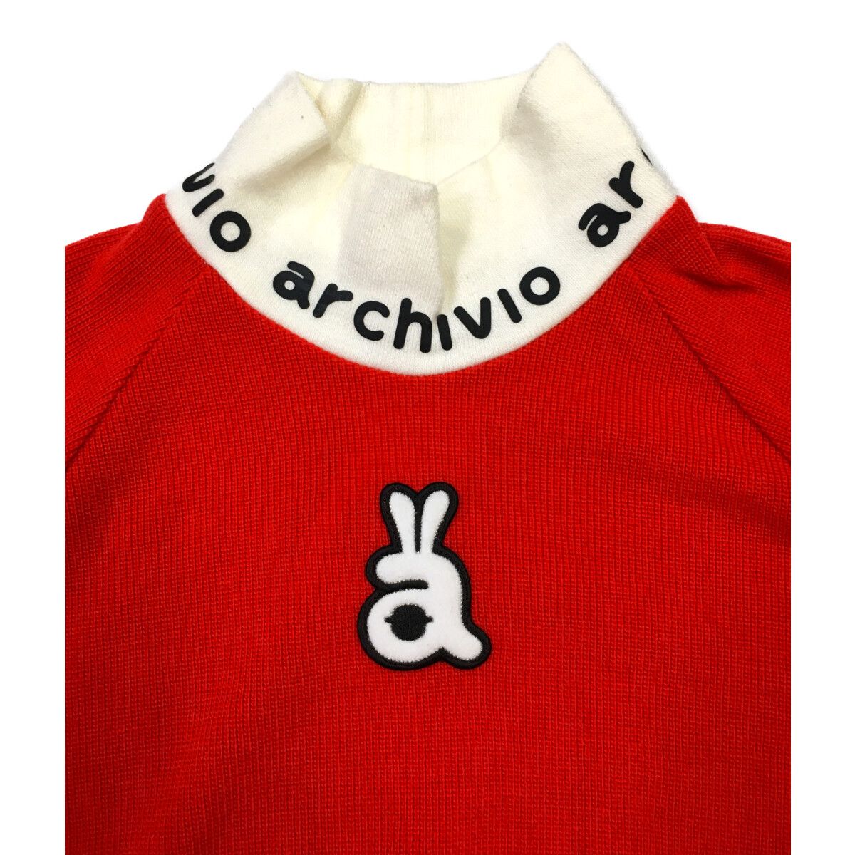 中古 レディース アルチビオ archivio セーター 38(M) 赤 レッド 長袖