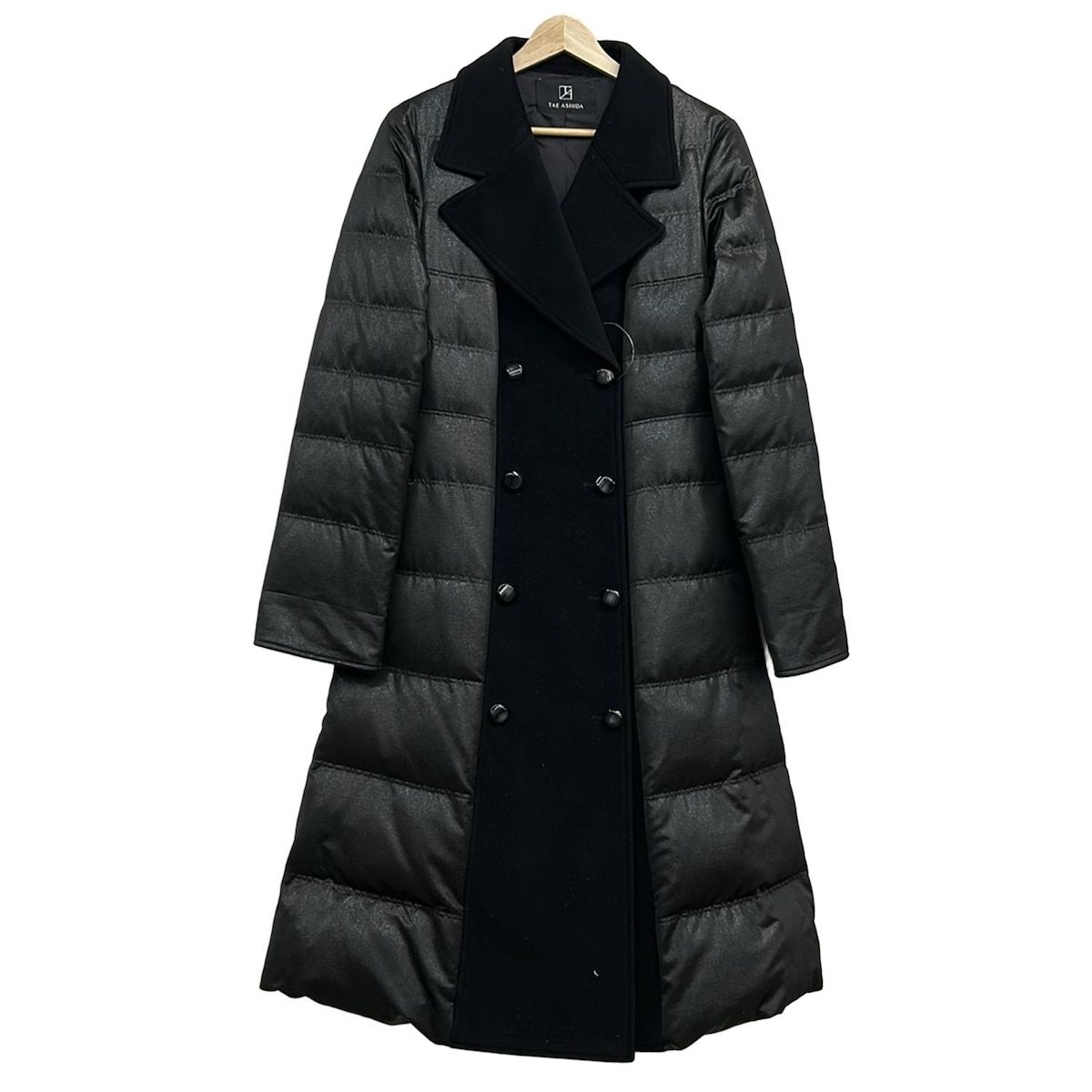 美品】TAE ASHIDA ダウンコート ブラック ファー襟 M ロング TAE 美品】TAE ASHIDA ダウンコート ブラック ファー襟 M ロング TAE