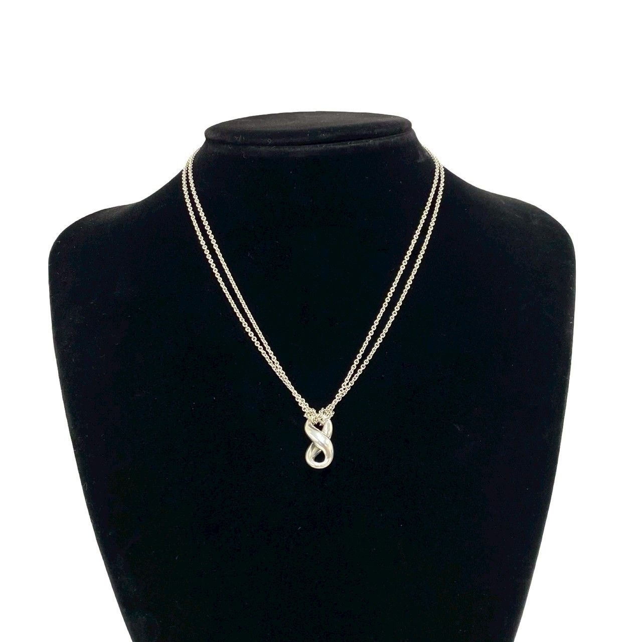 極 美品 TIFFANY&Co. ティファニー インフィニティ ダブルチェーン