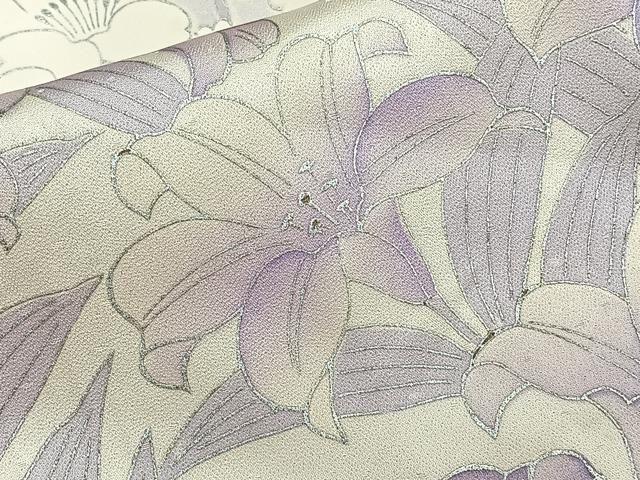 平和屋着物●訪問着　駒刺繍　桃山草花文　暈し染め　金彩　正絹　逸品　BAAW5141hj 平和屋着物○創業460年・千總 訪問着 駒刺繍 吉祥花文 暈し染め 金彩