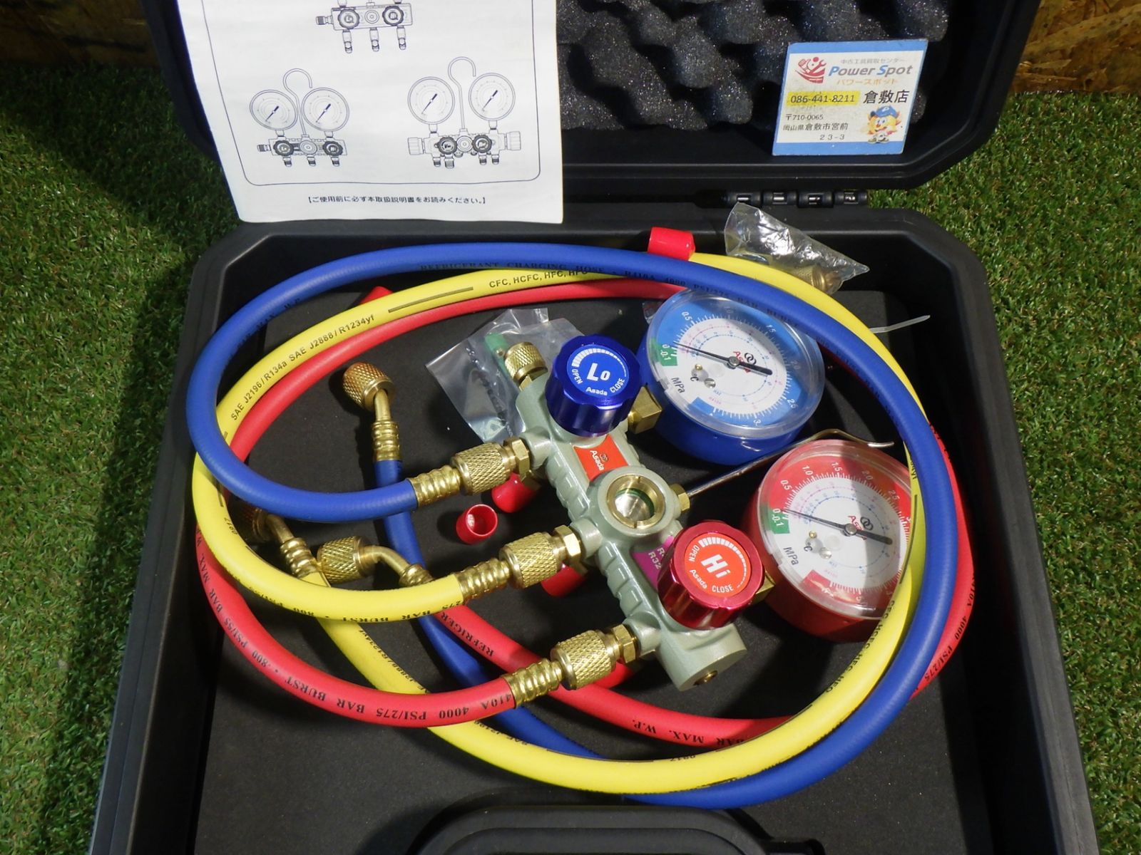 アサダ ASADA ゲージ マニホールド R410A R32 数回使用！ きれいな品 