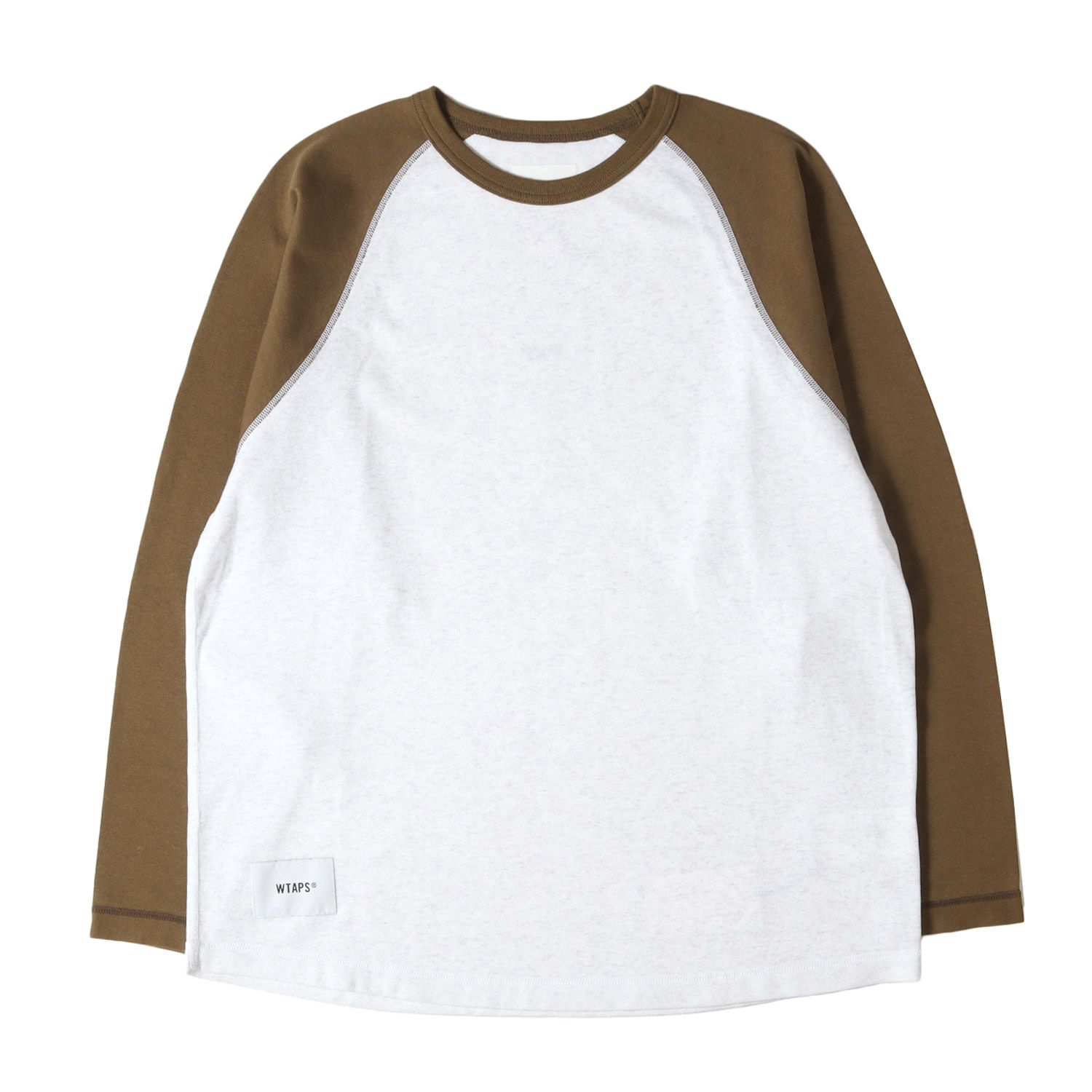 美品】WTAPS ダブルタップス Tシャツ ブラウン ライトグレー サイズ:S 