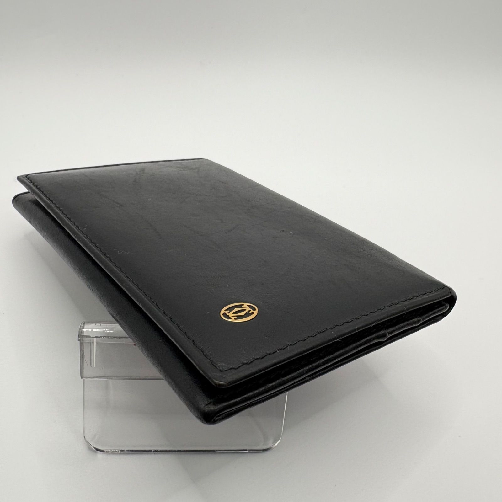 Cartier カルティエ カードケース 名刺入れ 黒 ブラック レザー メンズ