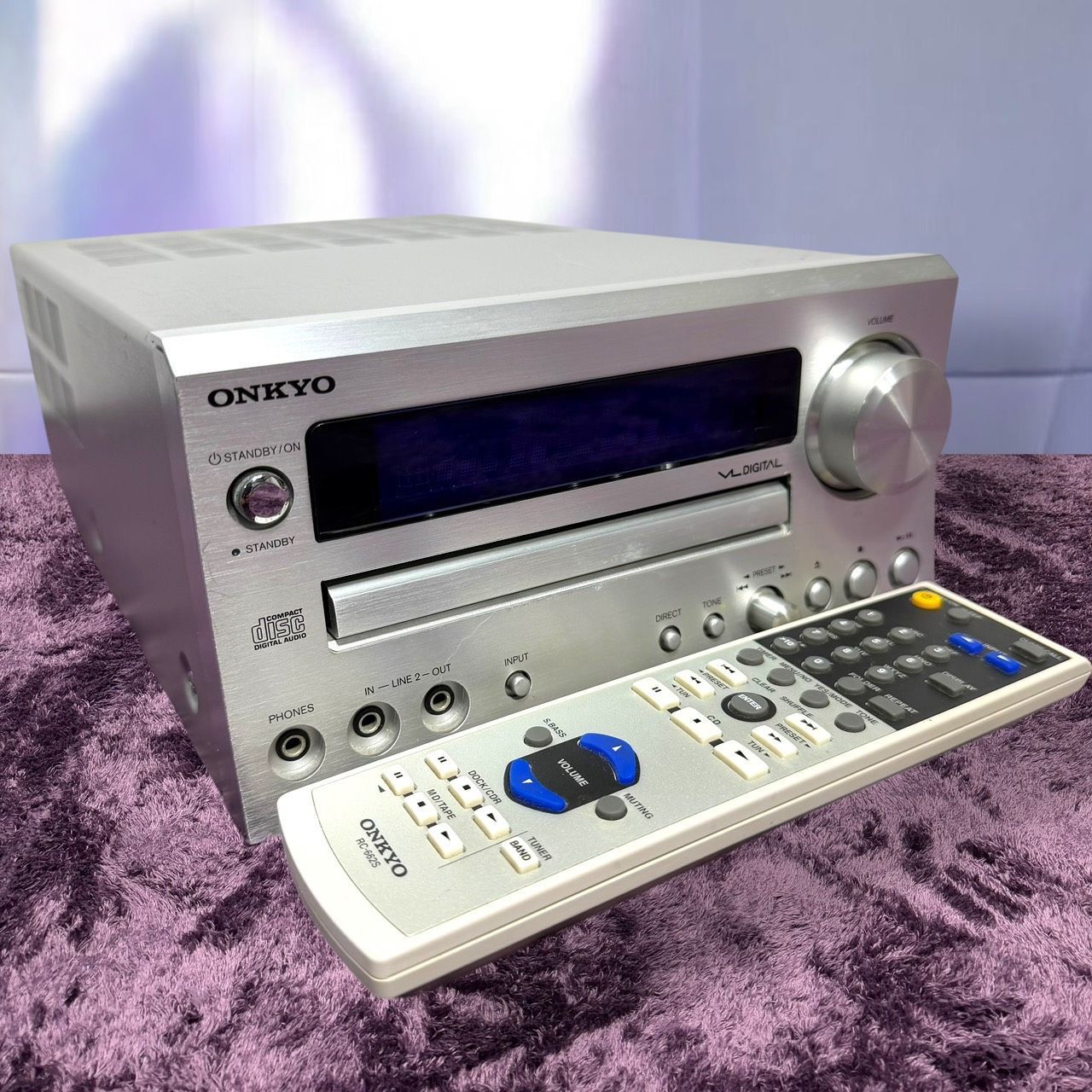 ☆送料無料 美品 ONKYO オンキョー CR-D1 S シルバー CDレシーバー FM 