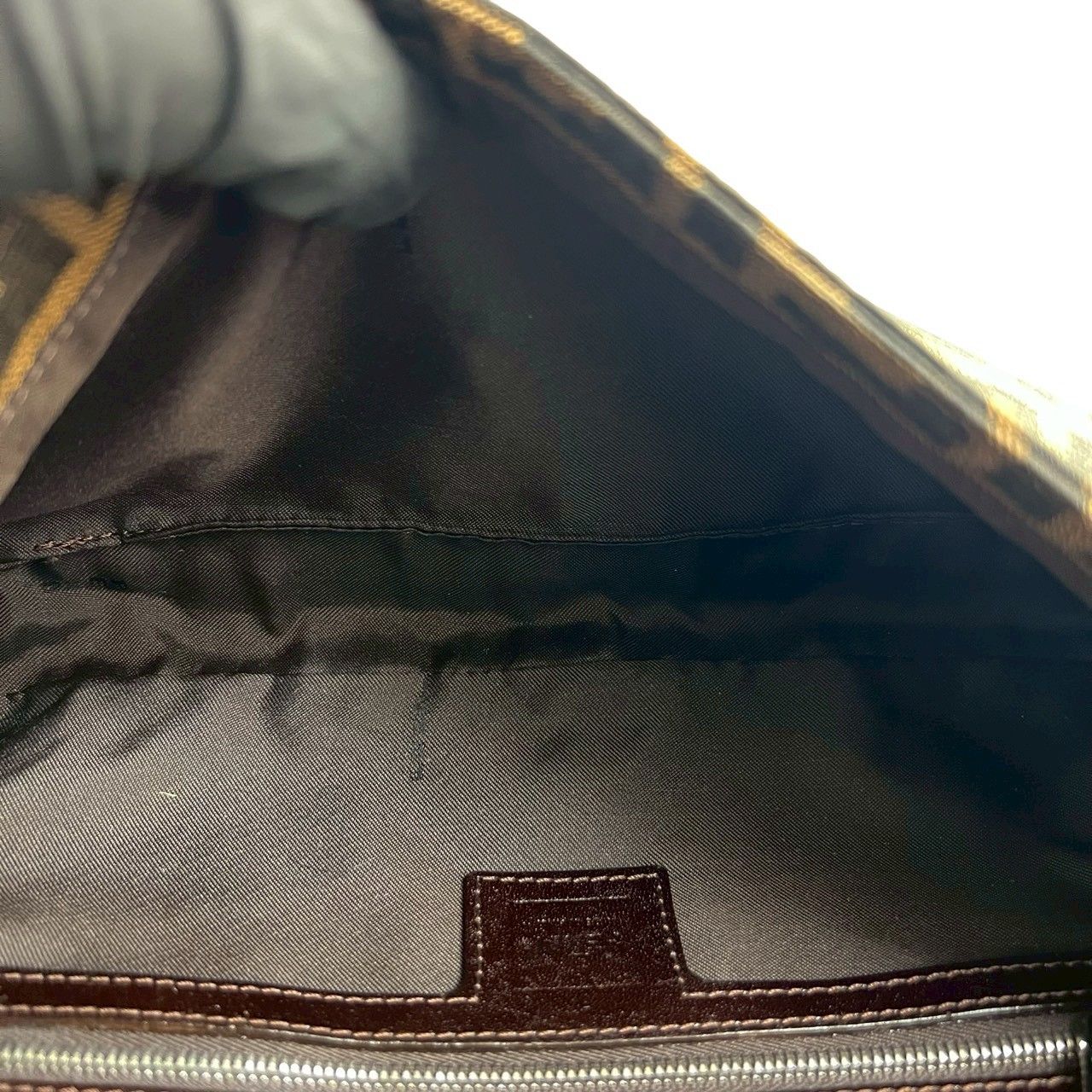 極 美品 FENDI フェンディ マンマバケット ズッカ FF 柄 キャンバス