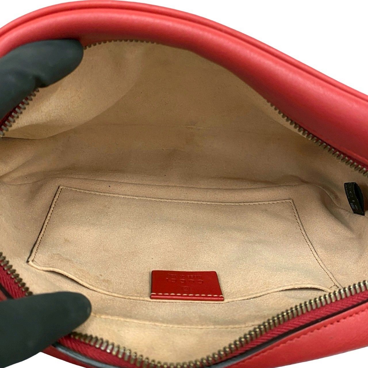 極 美品 GUCCI グッチ GGマーモント キルティング レザー 本革 ミニ チェーン ショルダーバッグ ポシェット サコッシュ レッド 18327 極 美品 GUCCI グッチ GGマーモント キルティング レザー 本革 ミニ