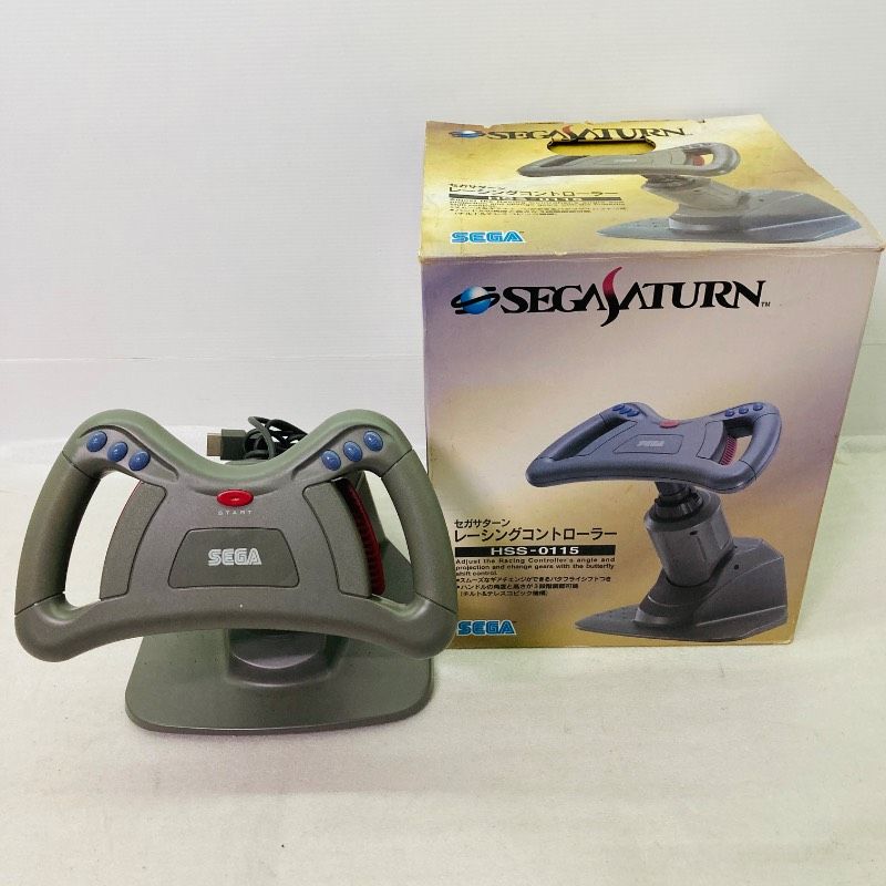 動作確認済み】【箱付き】SEGA セガサターン レーシングコントローラー