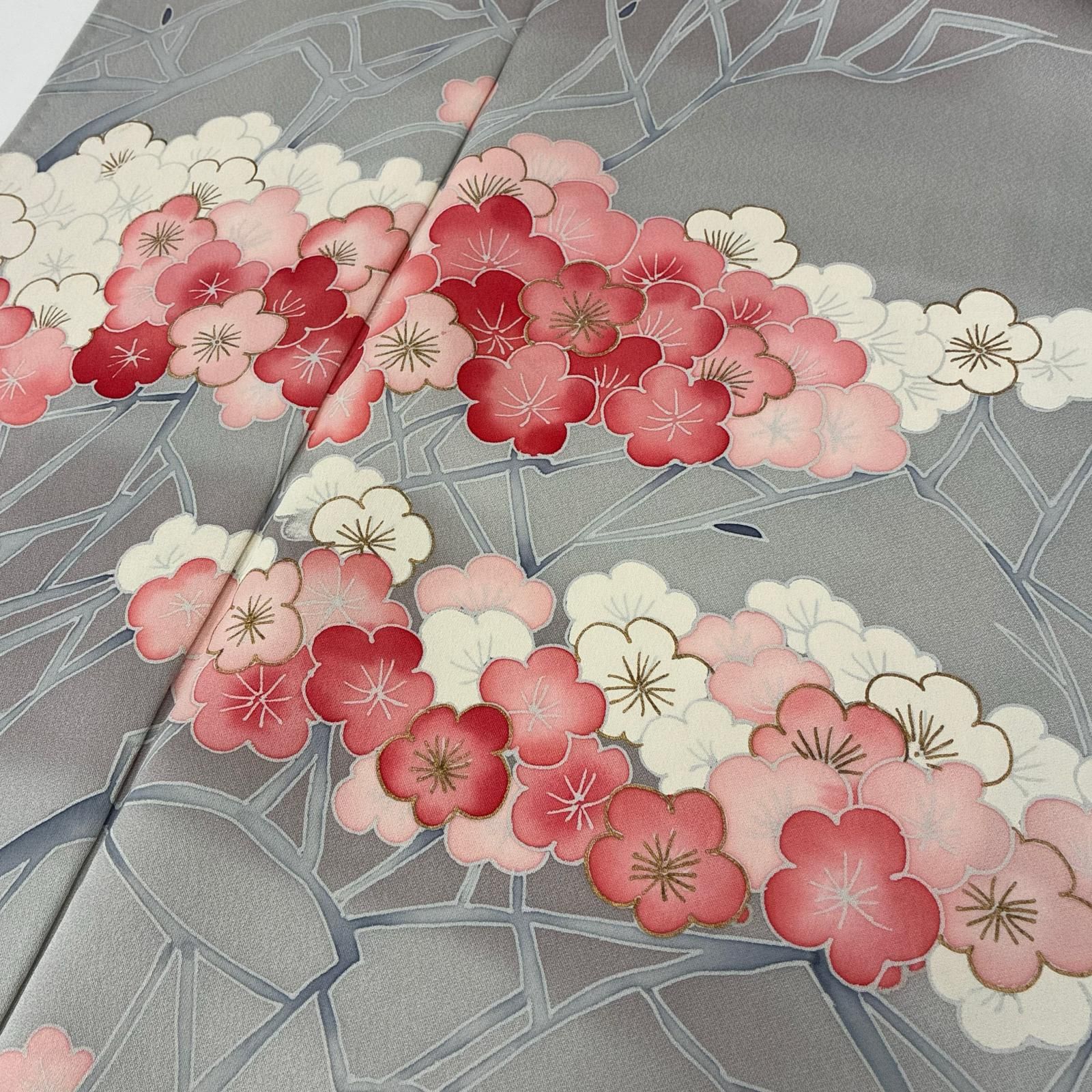 付下げ 友禅 上品な花柄の染め 紋無し 正絹 着物 MK-5894 - メルカリ