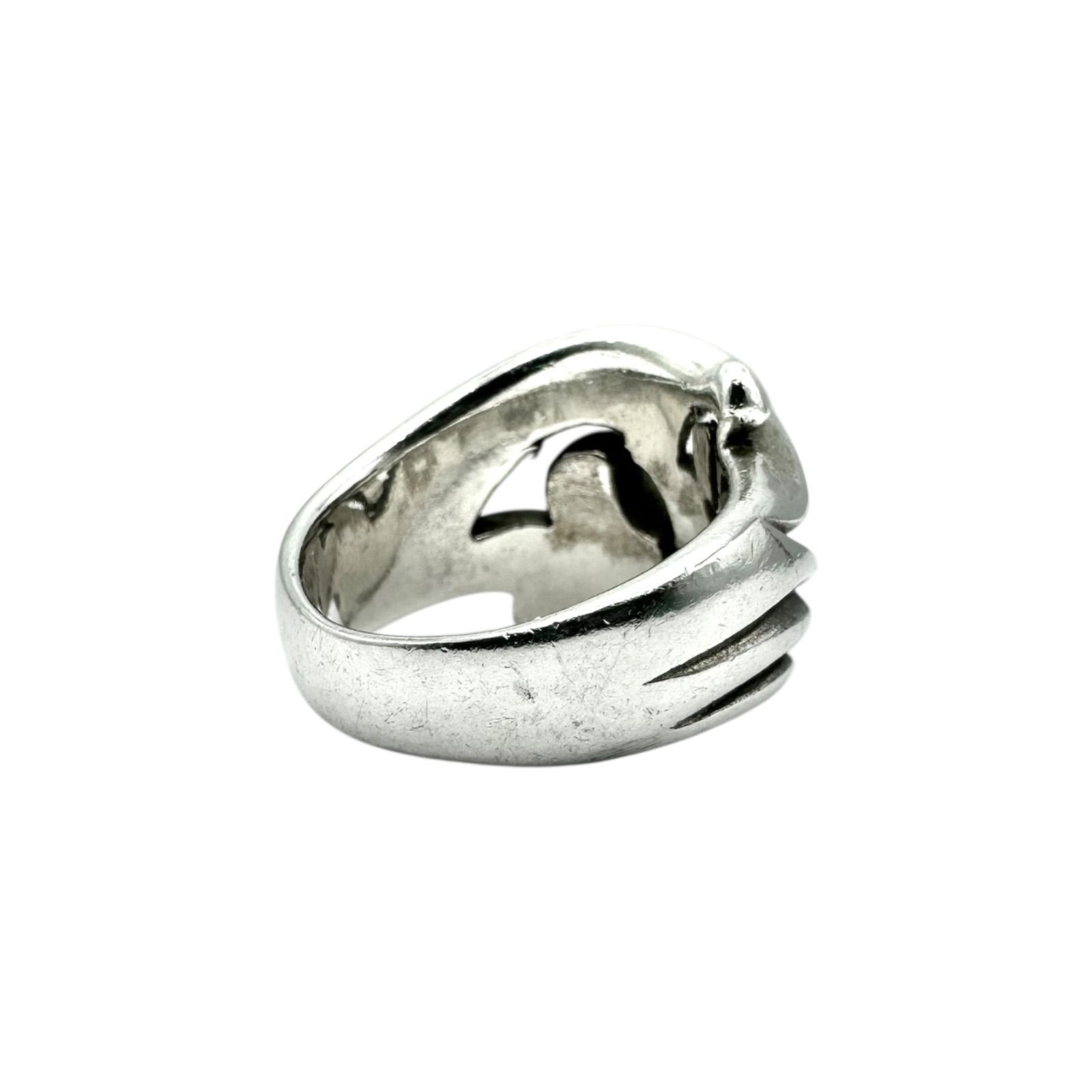 流れを描く】 スパイラル 渦模様 Silver 925 刻印 Design Ring 