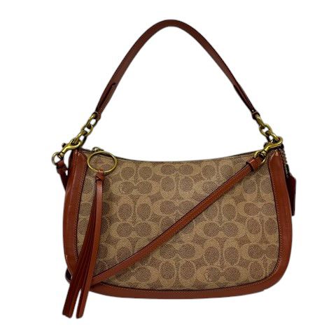 コーチ COACH ハンドバッグ ショルダーバッグ ロゴ 総柄 茶 ブラウン 
