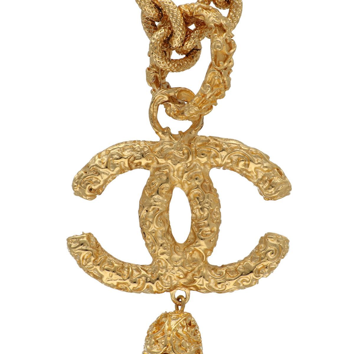 中古】 CHANEL シャネル ココマーク タッセル ネックレス 93A フリンジ 