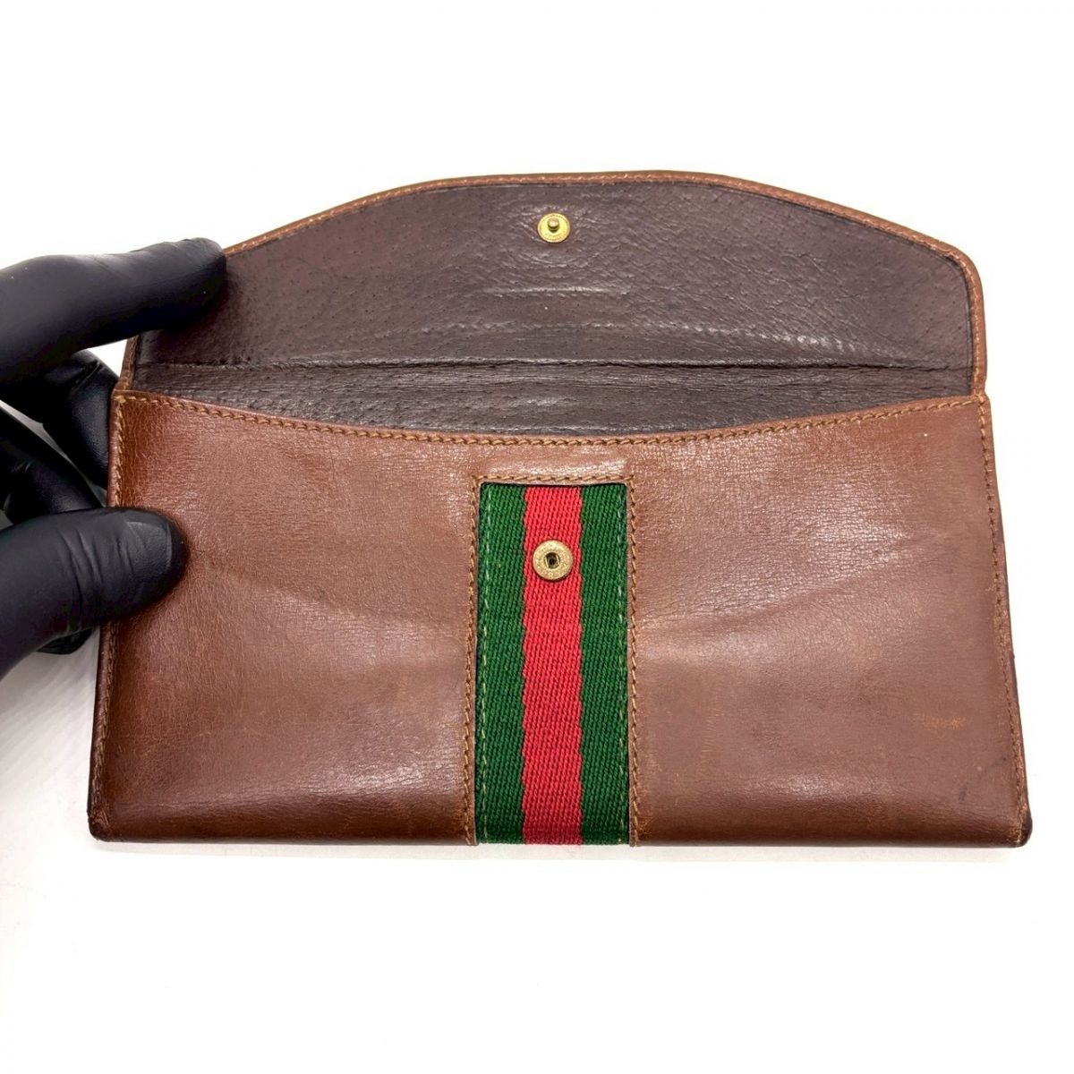 時を刻む気品】 GUCCI 長財布 インターロッキング シェリーライン
