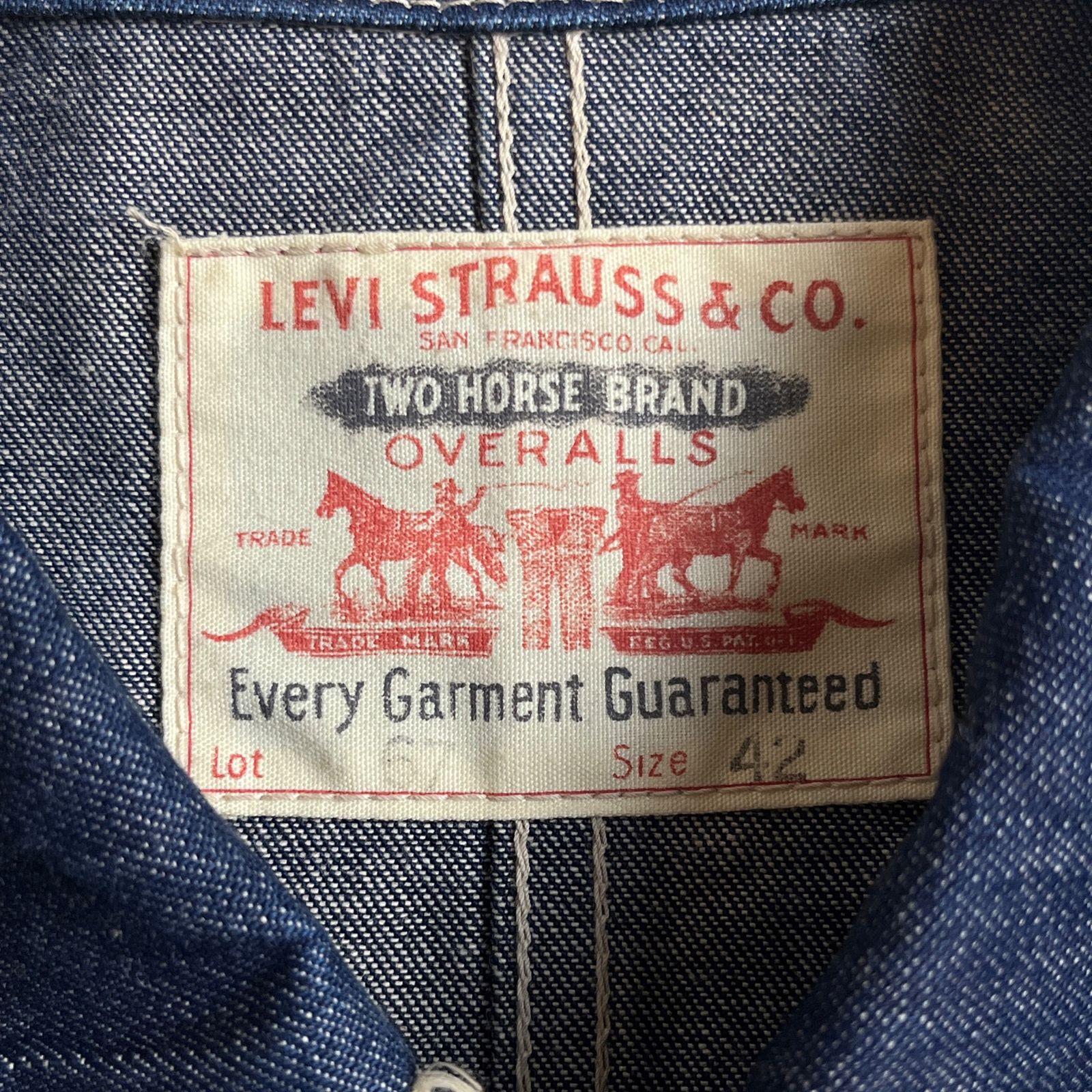 LEVI'S VINTAGE CLOTHING 10067-01 デニムカバーオール 42 チェンジ