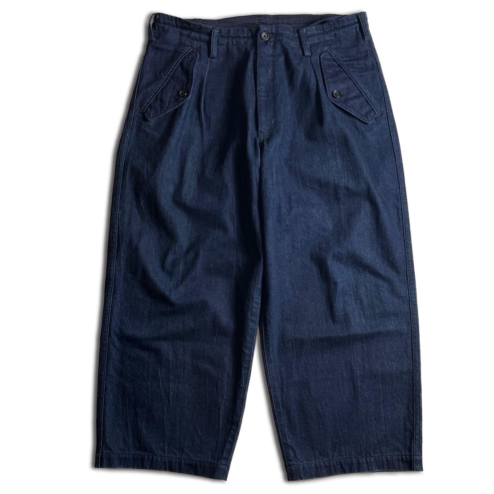 23AW】YOHJI YAMAMOTO POUR HOMME デニムタックパンツ 2 インディゴ 