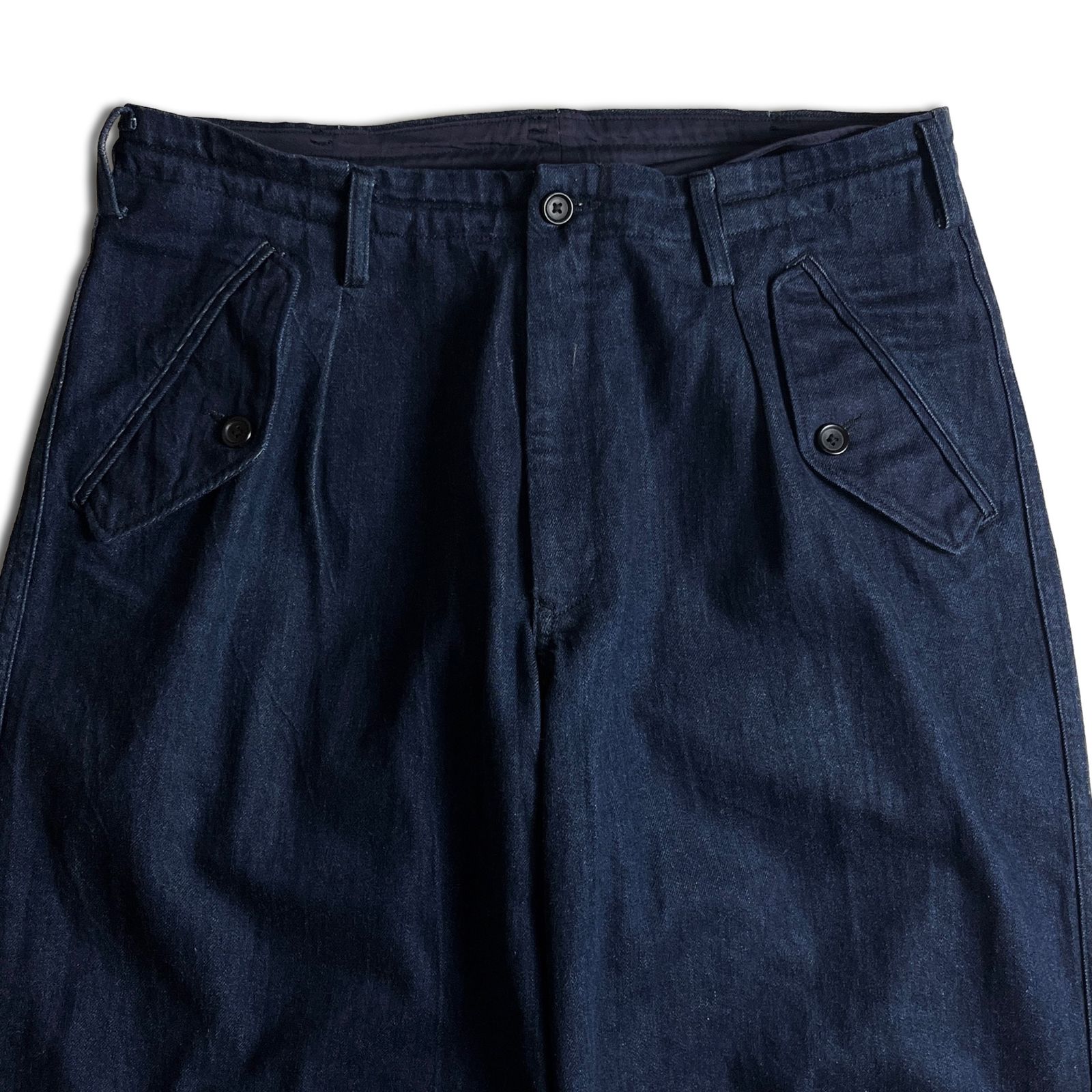 23AW】YOHJI YAMAMOTO POUR HOMME デニムタックパンツ 2 インディゴ 