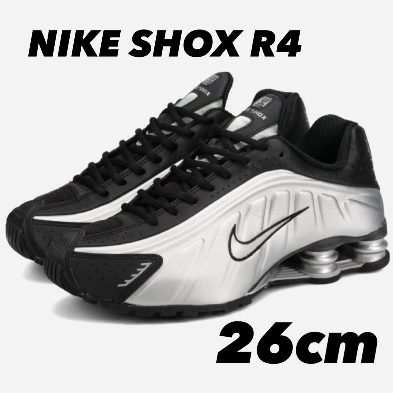 NIKE SHOX R4 ナイキ ショックス R4 METALLIC SILVER/BLACK/METALLIC 
