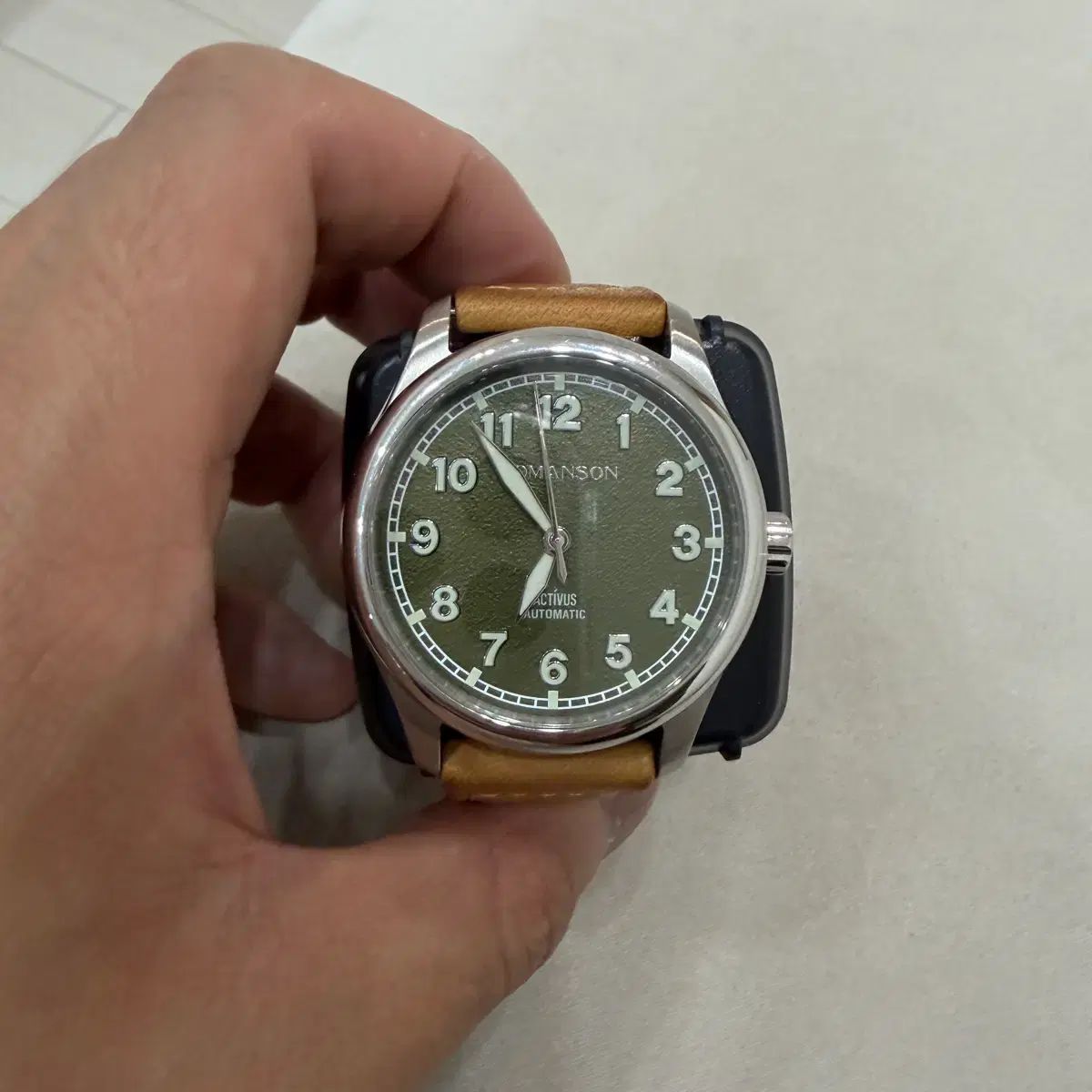 ロマンソン シティーボーイ オリーブグリーン オートマティック 39.5mm 