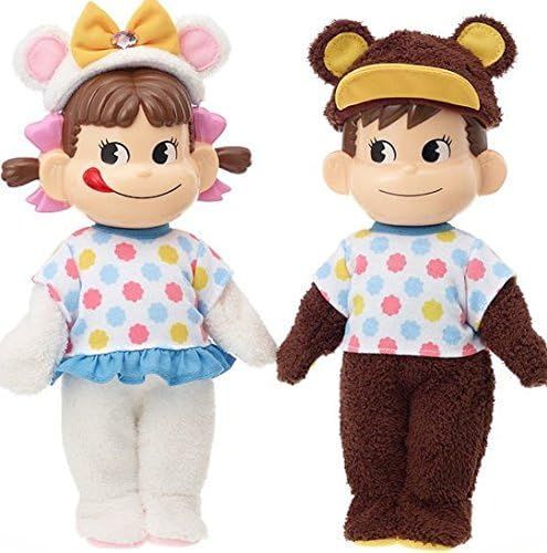 【未開封品】モコモコ着ぐるみ ペコちゃん&ポコちゃん人形セット 不二家|モコモコ着ぐるみ ペコちゃんポコちゃん人形セット|【ハード