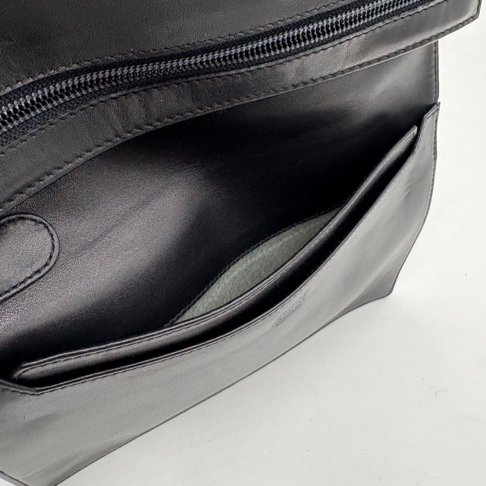 極美品◎LOEWE ロエベ アナグラムロゴ レザー クラッチバッグ セカンド