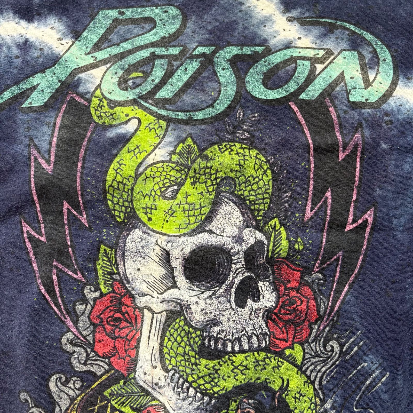 POISON バンドTシャツ S相当 タイダイ グランジ チビT Y2K ポイズン 