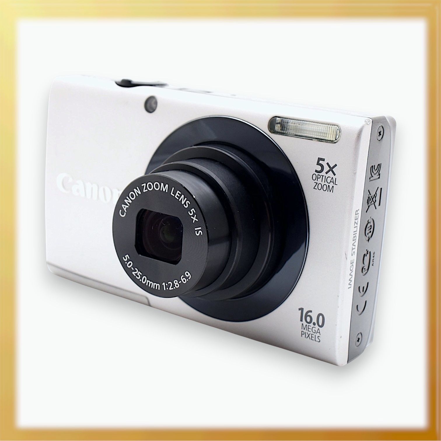 極美品｜Canon PowerShot A3400 IS シルバー 光学5倍ズーム 