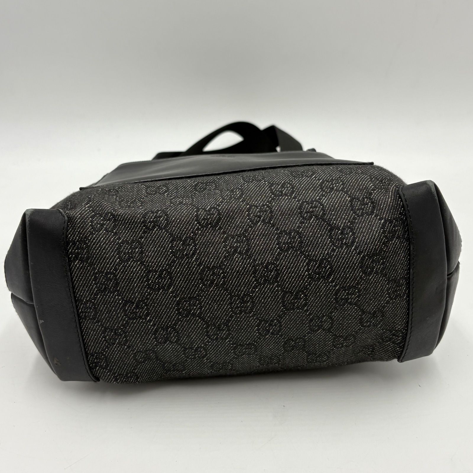 GUCCI グッチ GGデニム レザー トートバッグ ショルダーバッグ