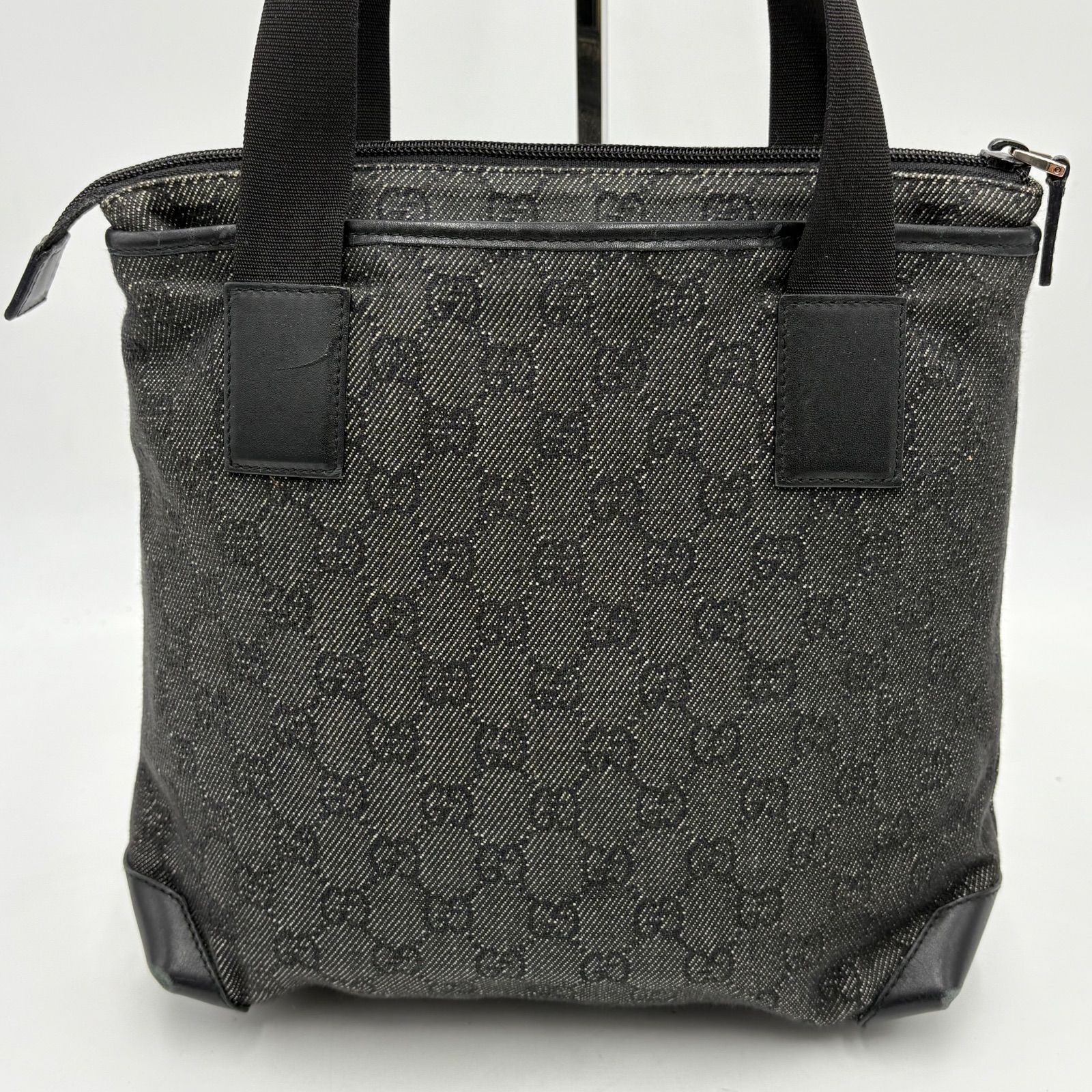 GUCCI グッチ GGデニム レザー トートバッグ ショルダーバッグ