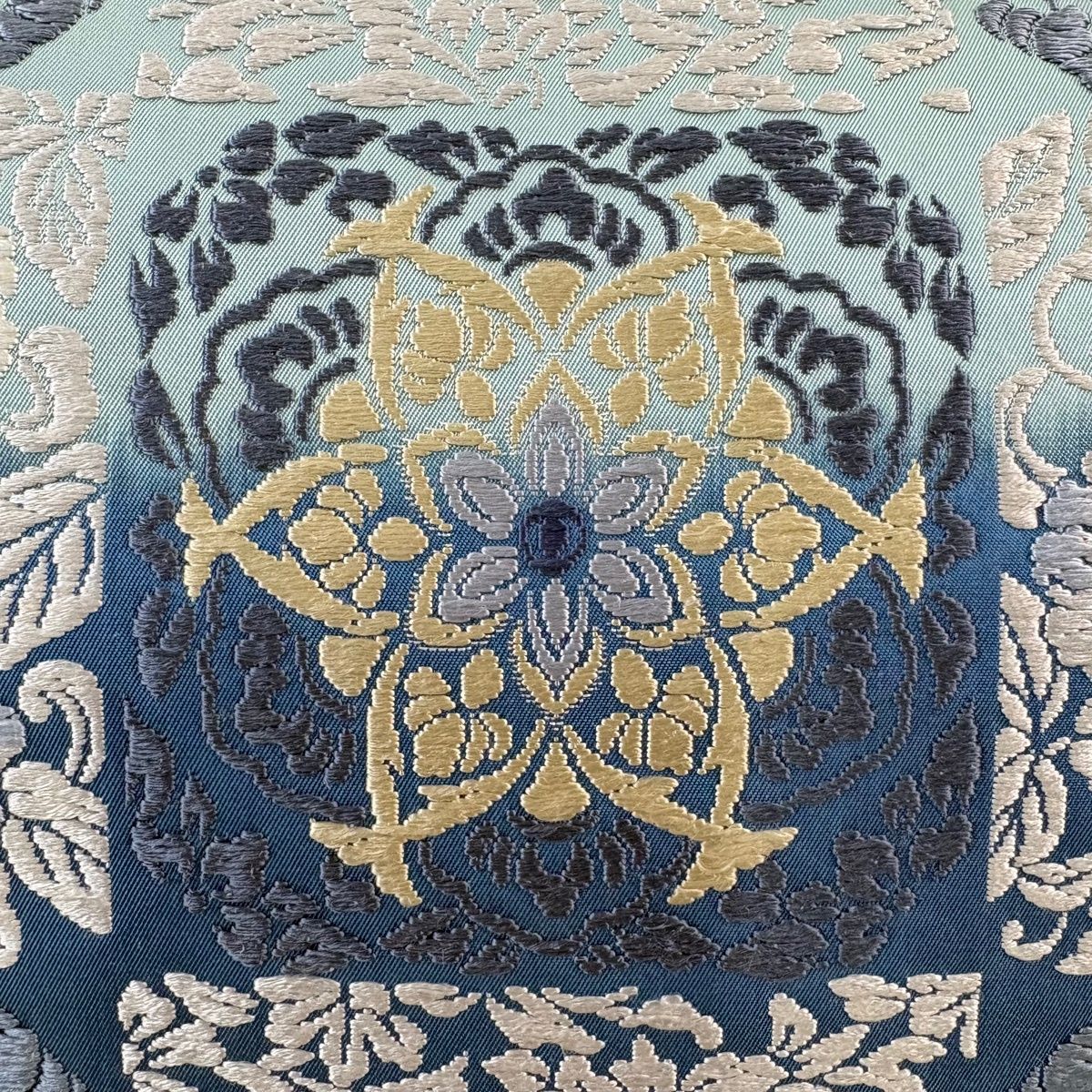袋帯 秀品 華文 草花 唐織 箔 水色 六通 正絹 【中古】 - メルカリ