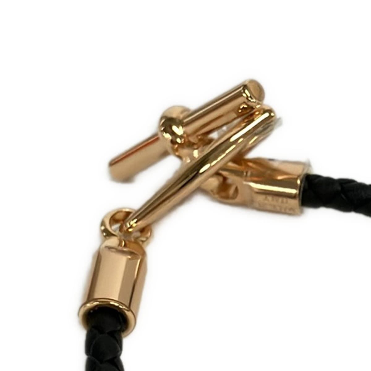 HERMES(エルメス) ブレスレット美品 エトリエ レザー 黒×ピンク