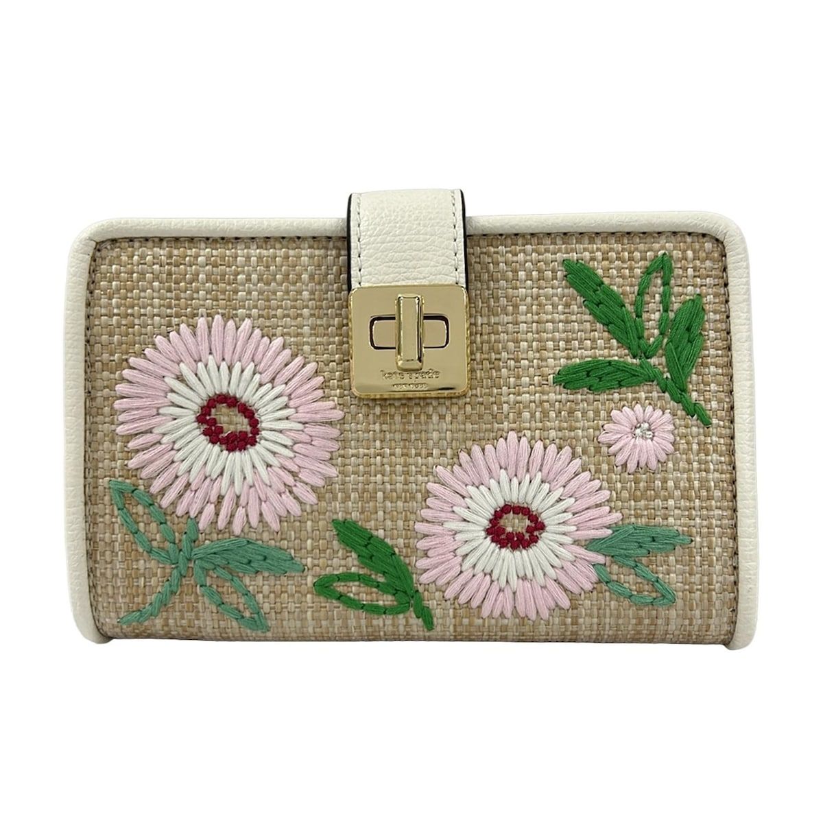 Kate spade(ケイトスペード) 2つ折り財布美品 - KK918 ベージュ 