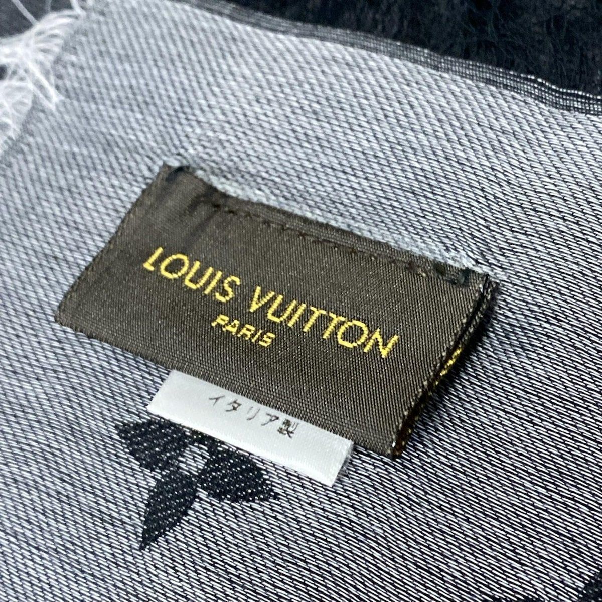 LOUIS VUITTON(ルイヴィトン) ストール(ショール) コレクションライン エトール・モノグラム バイカラー M70113 黒×白 コットン LOUIS VUITTON(ルイヴィトン) ストール(ショール) コレクションライン