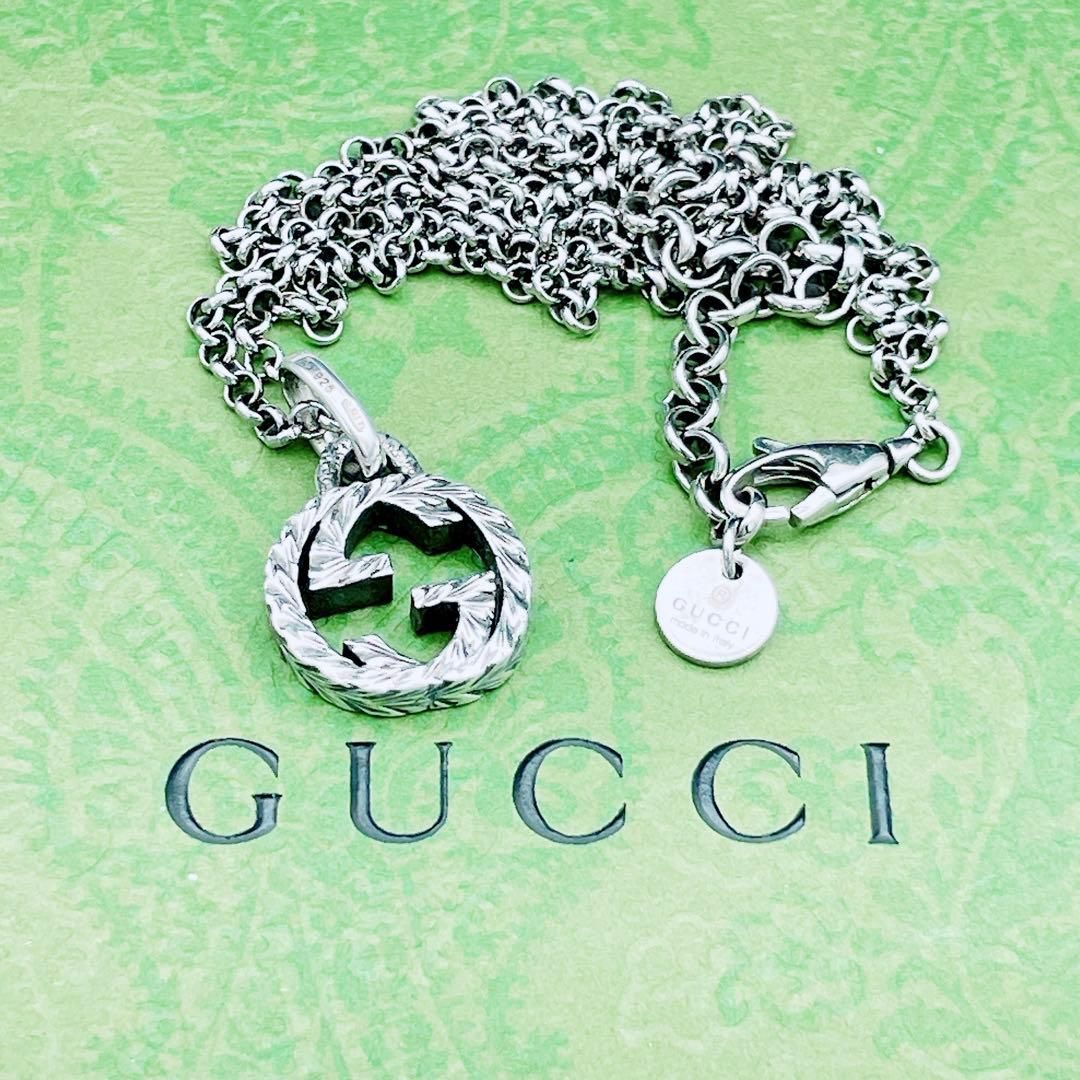 GUCCI インターロッキングG アラベスクネックレス ペンダント3/8まで出品 ◇グッチ◇GUCCI インターロッキングG アラベスク ペンダント